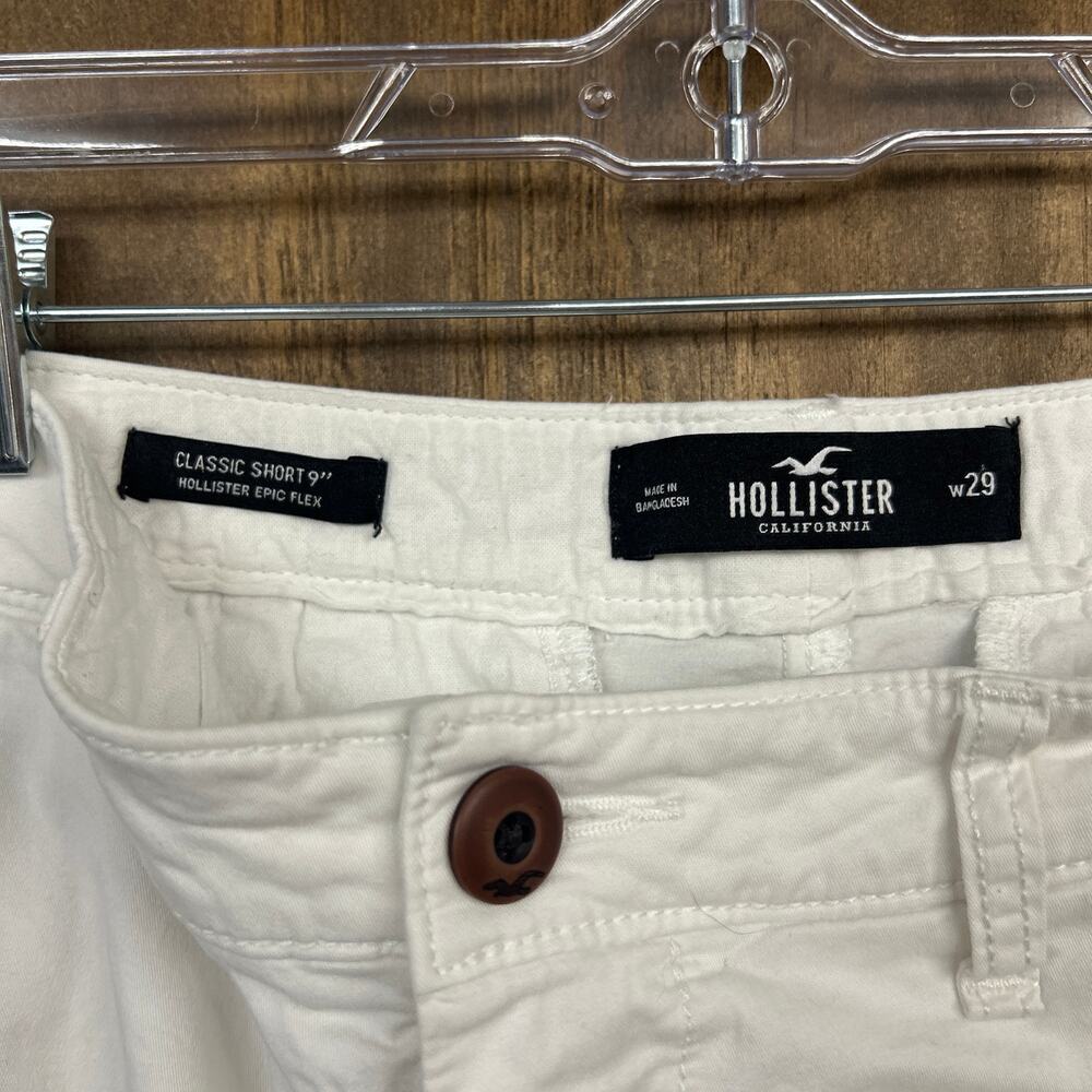 Hollister Mens Shorts White Classic Flat Front Casual Epic Flex Stretch 29 - Picture 4 of 13